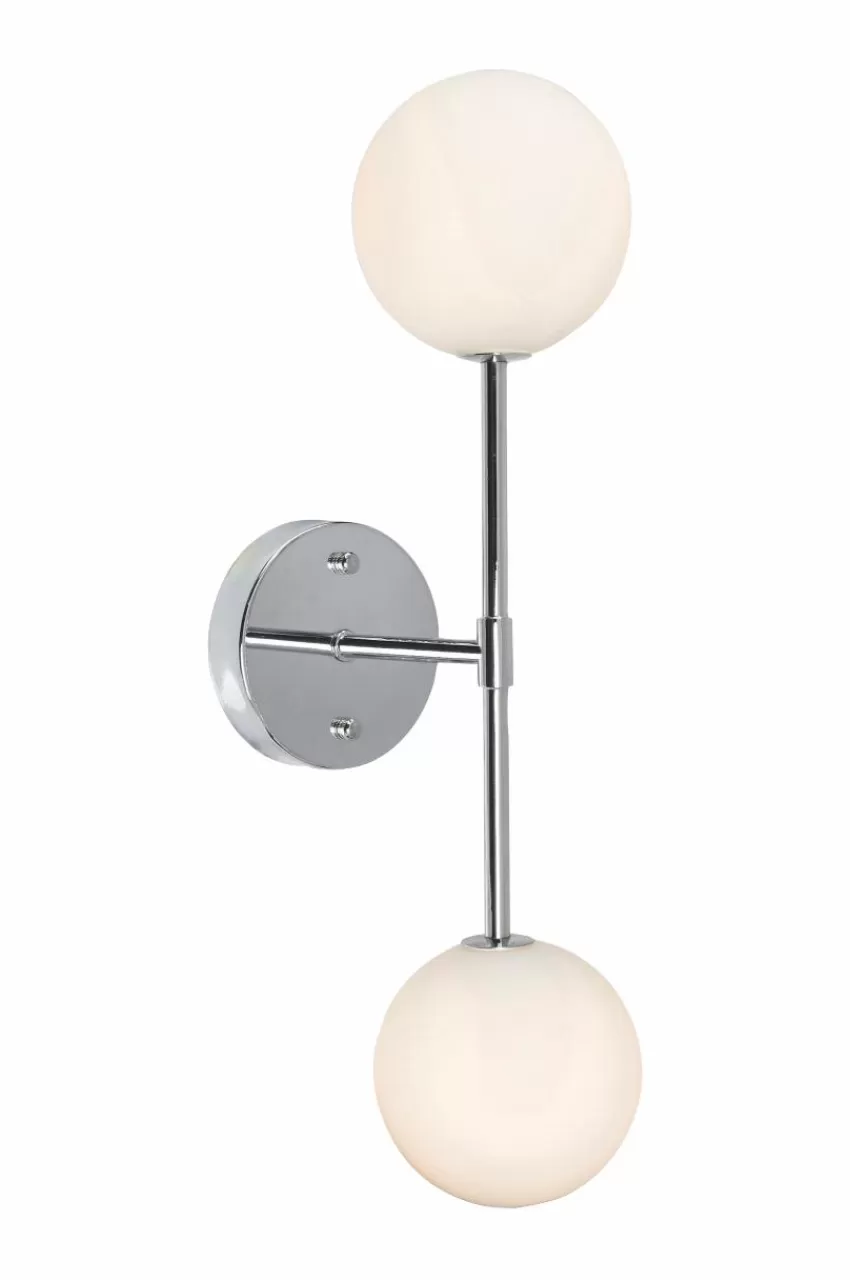 Vägglampor*Jotex Vägglampa Sigma 49 Cm Krom opal