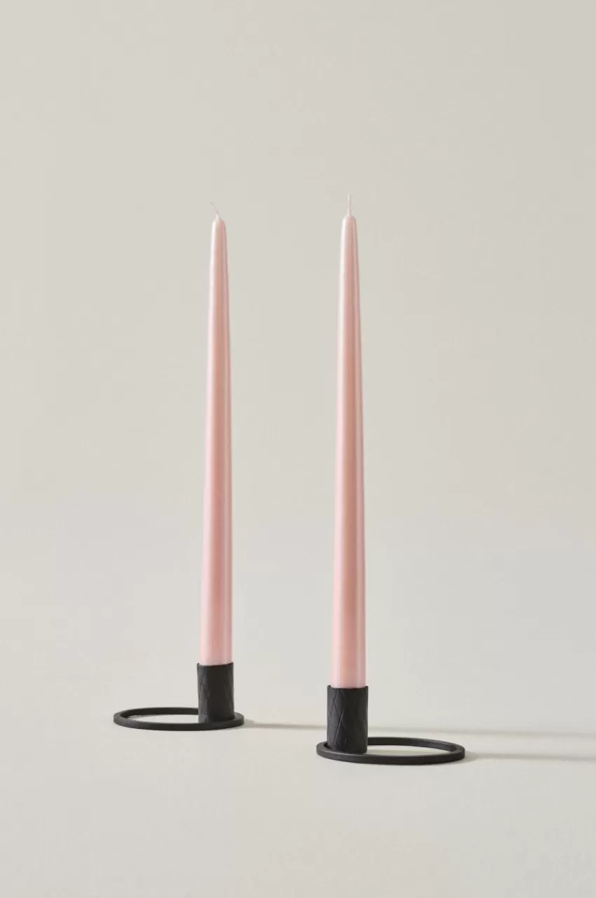 Ljus*Jotex VICKAN PEARL Antikljus 2-pack - Höjd 35 Cm Dimrosa