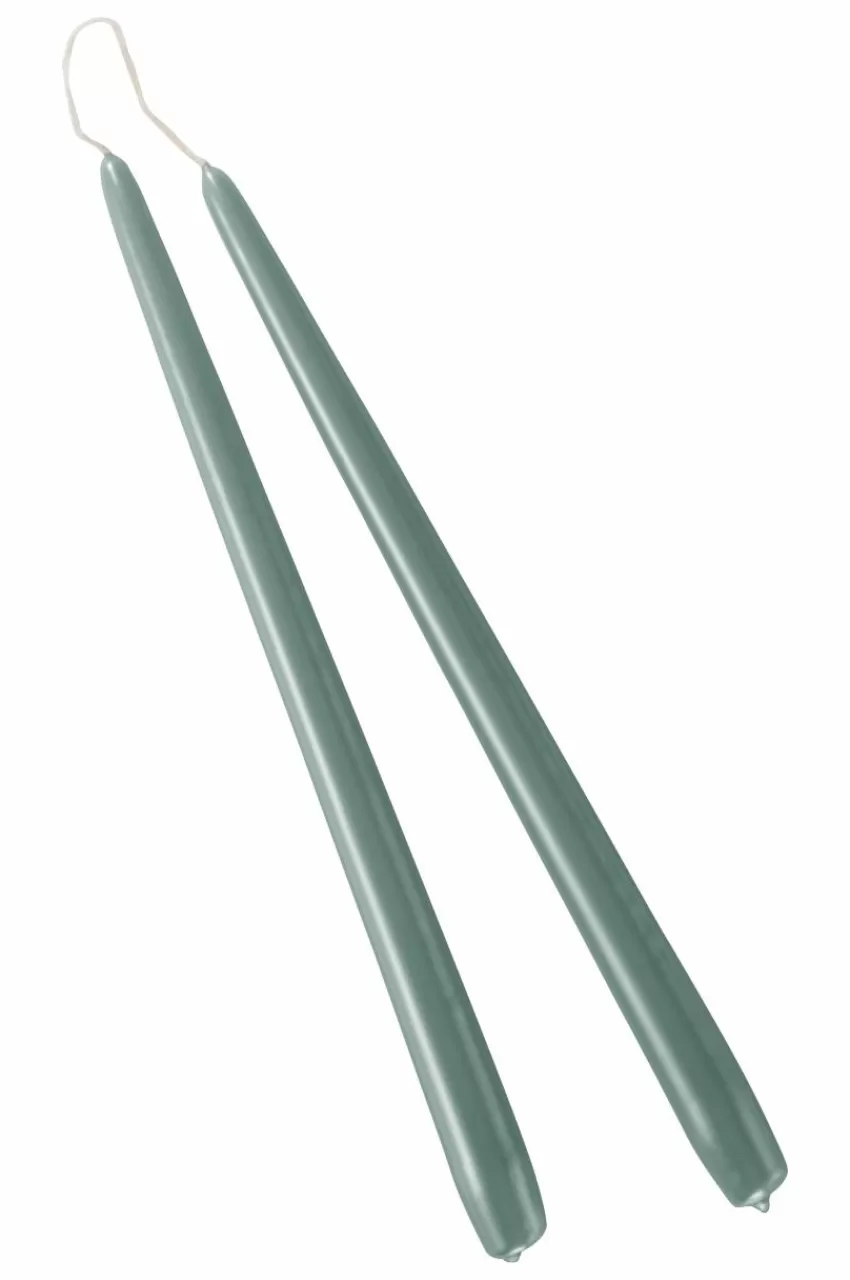 Ljus*Jotex VICKAN PEARL Antikljus 2-pack - Höjd 35 Cm Eucalyptusgrön
