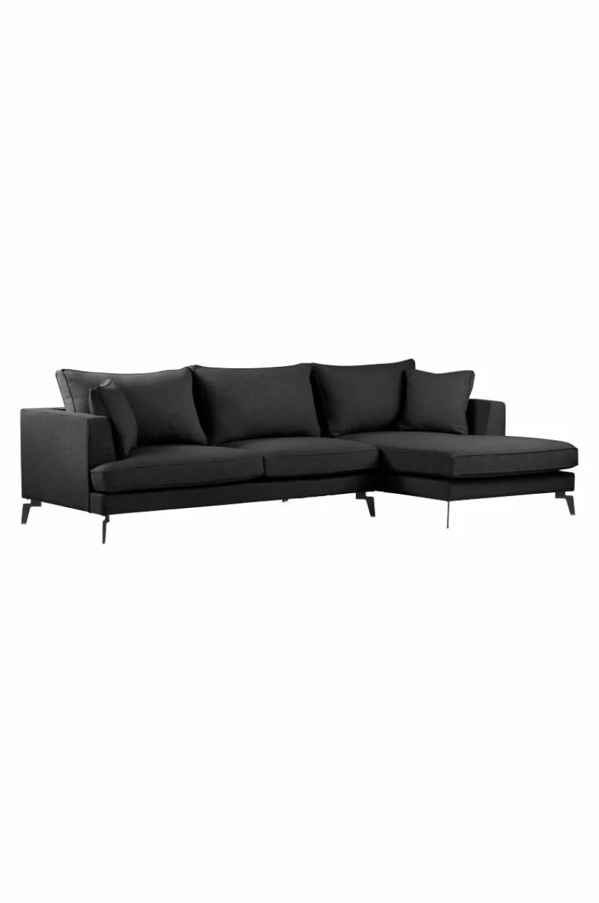 Soffor*Jotex VILLACH Soffa 3-sits Divan Höger Svart