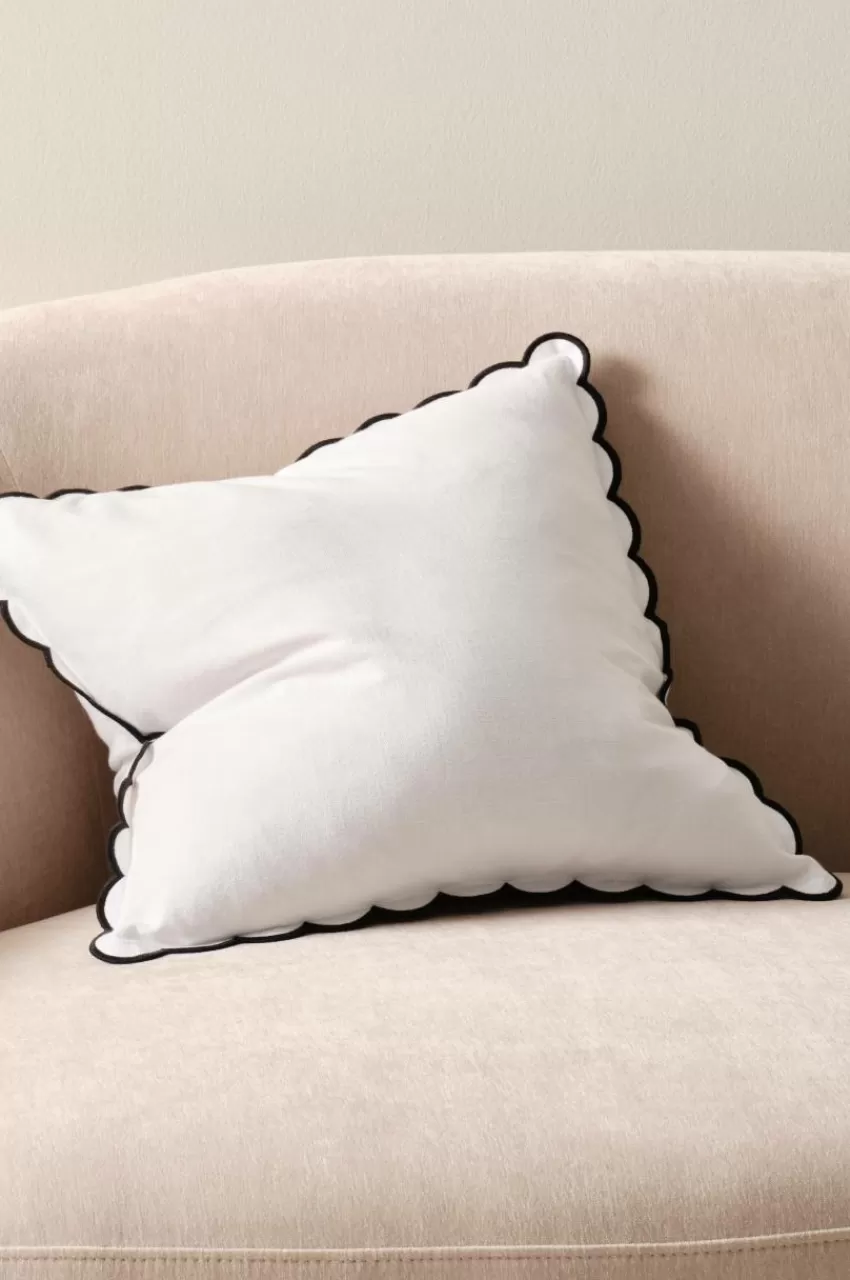 Prydnadskuddar & Fodral*Jotex VIVIAN Kuddfodral 45x45 Cm Naturvit /svart