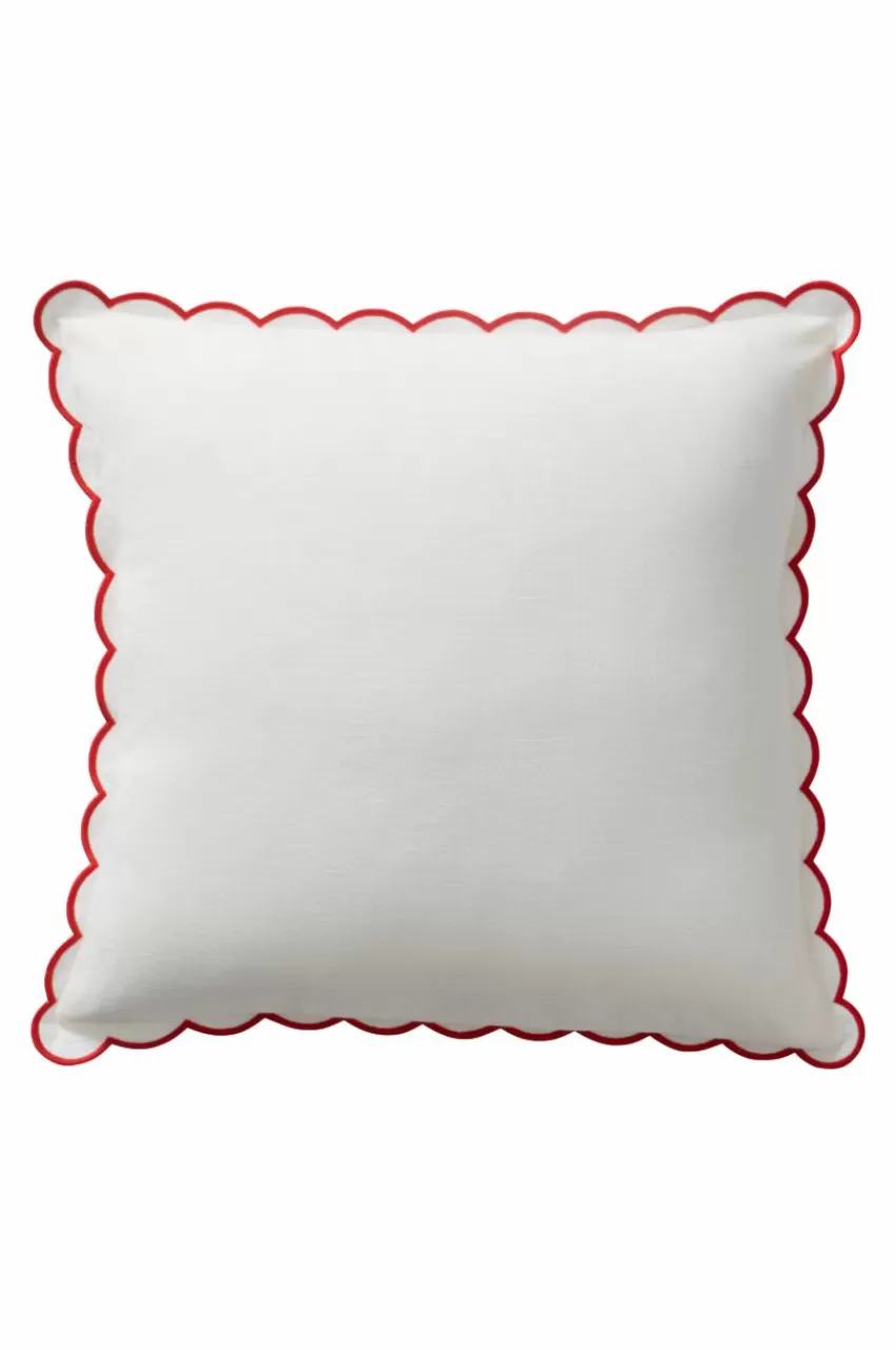 Prydnadskuddar & Fodral*Jotex VIVIAN Kuddfodral 45x45 Cm Naturvit/röd