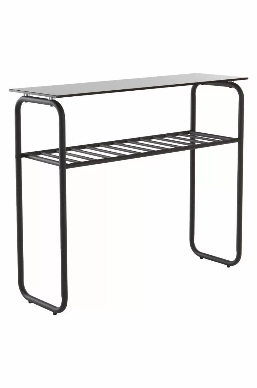 Bord*Jotex WALLE Sideboard 32x100 Cm Svart/grått glas