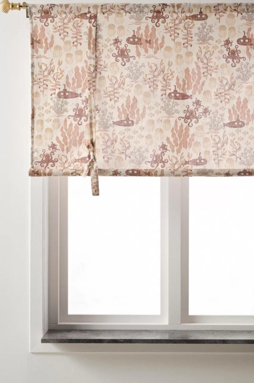 Barngardiner*Jotex WATERS Roll Up-gardin Rosa