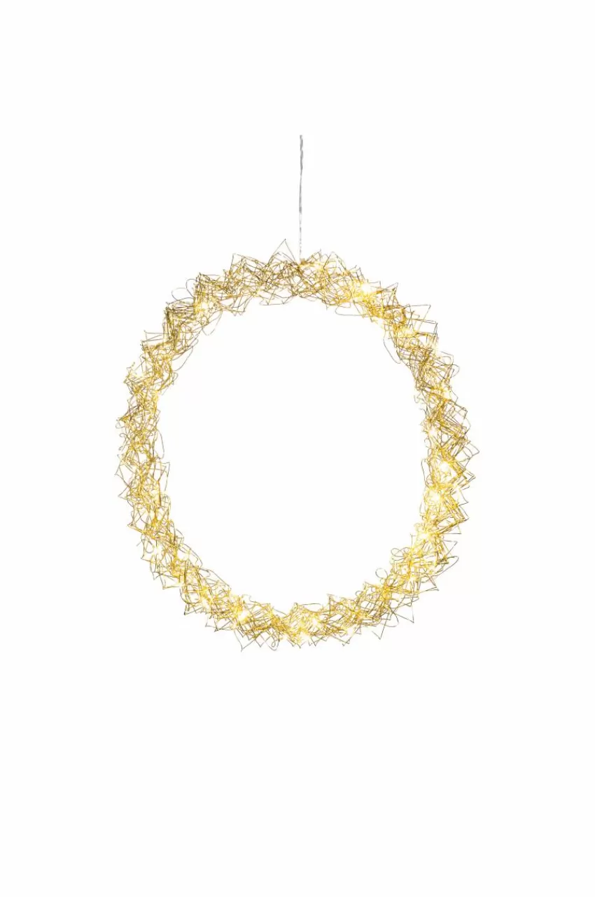 Julbelysning*Jotex WREATH Krans LED ø 45 Cm Guld