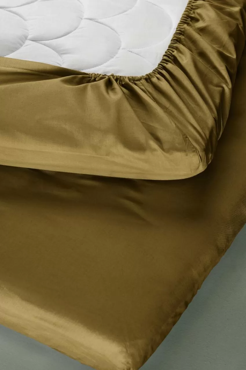 Barnsängkläder*Jotex ZACK MINI Dra-på-lakan Spjälsäng 60x120 Cm - Ekologisk Brons