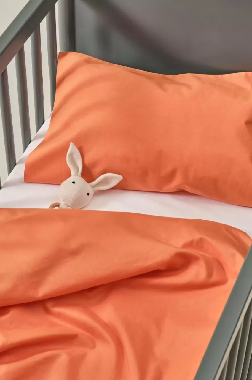 Barnsängkläder*Jotex ZACK MINI Påslakanset Spjälsäng - Ekologisk Orange