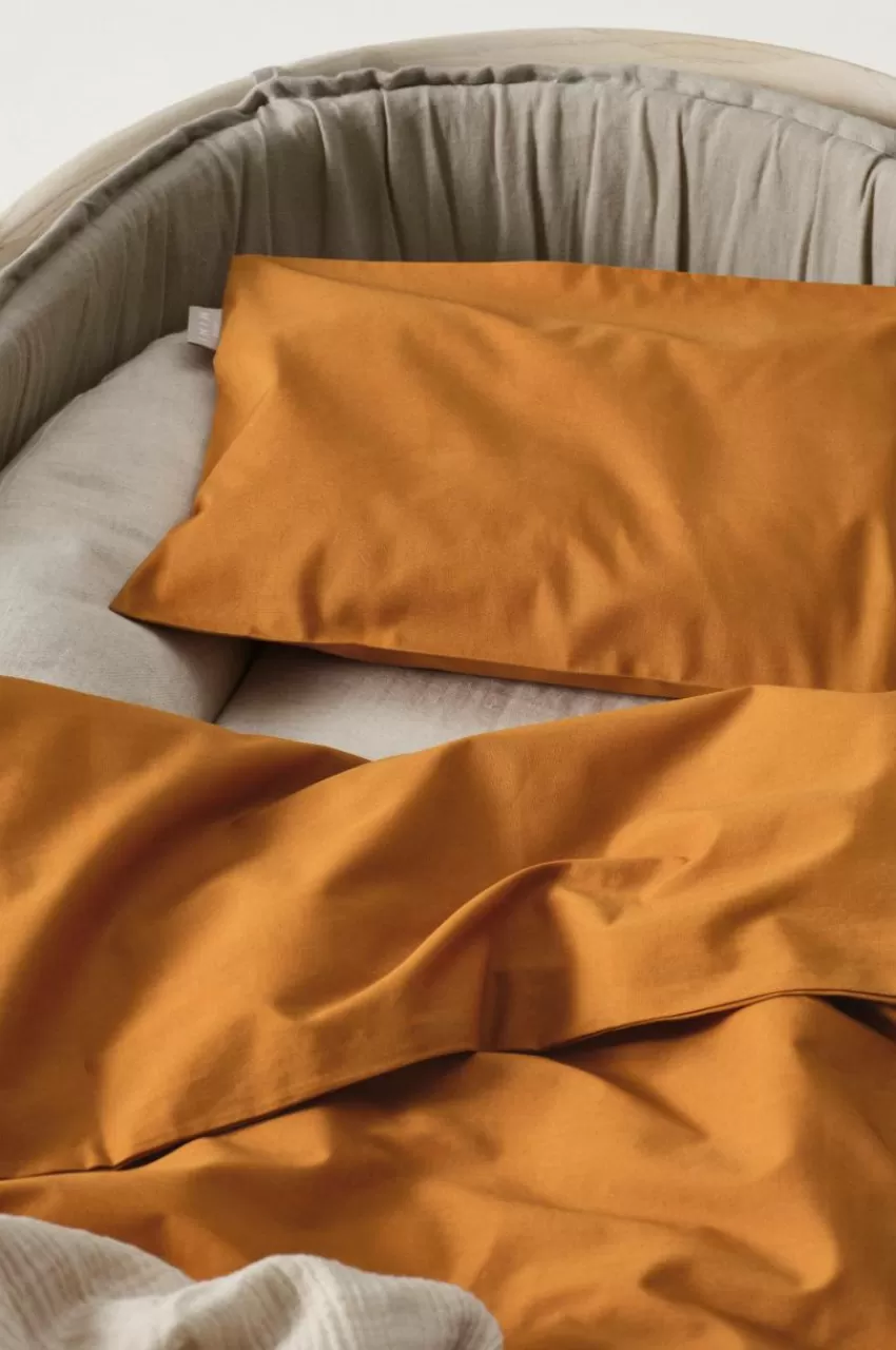 Barnsängkläder*Jotex ZACK PERCALE BABY Påslakanset Vagn/vagga - Ekologisk Curry