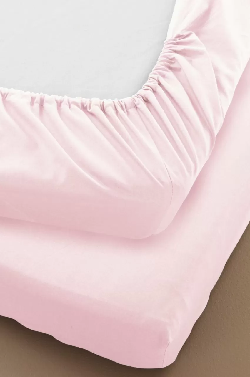 Barnsängkläder*Jotex ZACK PERCALE MINI Dra-på-lakan - Ekologisk Puderrosa