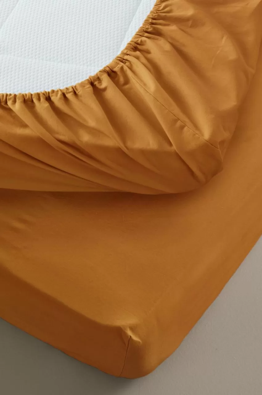 Barnsängkläder*Jotex ZACK PERCALE MINI Dra-på-lakan - Ekologisk Curry